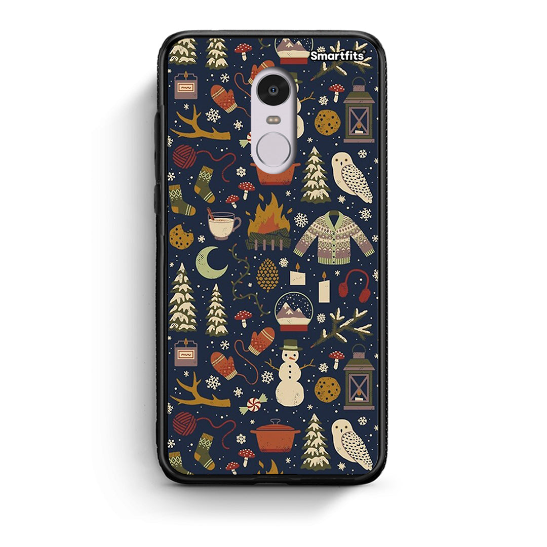 Xiaomi Redmi Note 4/4X Christmas Elements θήκη από τη Smartfits με σχέδιο στο πίσω μέρος και μαύρο περίβλημα | Smartphone case with colorful back and black bezels by Smartfits