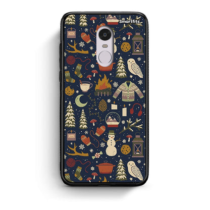 Xiaomi Redmi Note 4/4X Christmas Elements θήκη από τη Smartfits με σχέδιο στο πίσω μέρος και μαύρο περίβλημα | Smartphone case with colorful back and black bezels by Smartfits