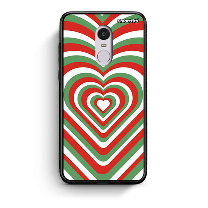 Xiaomi Redmi Note 4/4X Christmas Hearts θήκη από τη Smartfits με σχέδιο στο πίσω μέρος και μαύρο περίβλημα | Smartphone case with colorful back and black bezels by Smartfits