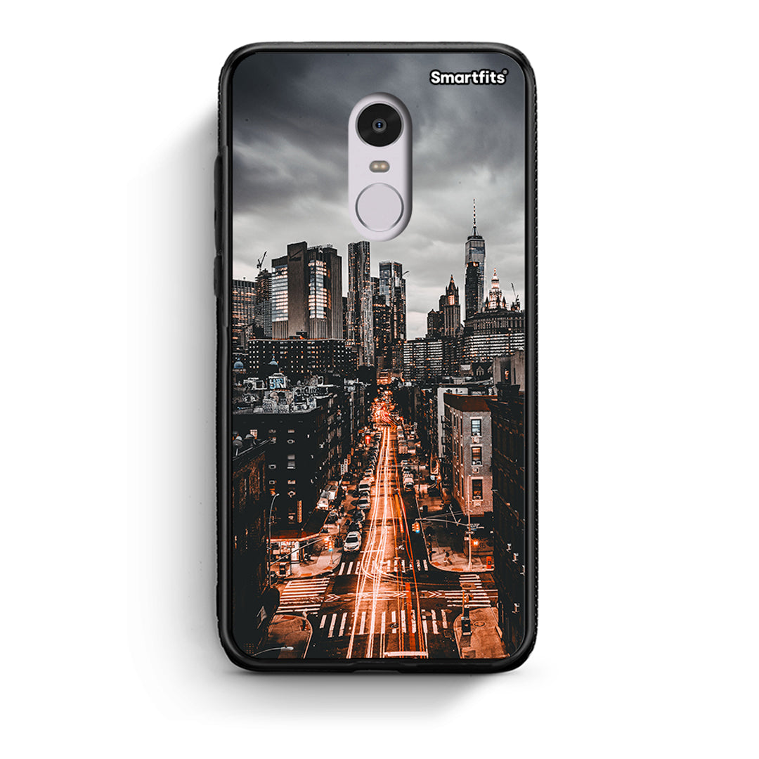 Xiaomi Redmi Note 4/4X City Lights θήκη από τη Smartfits με σχέδιο στο πίσω μέρος και μαύρο περίβλημα | Smartphone case with colorful back and black bezels by Smartfits