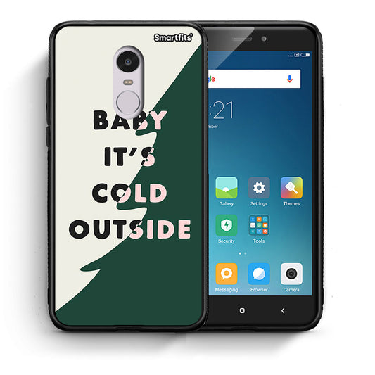 Θήκη Xiaomi Redmi Note 4/4X Cold Outside από τη Smartfits με σχέδιο στο πίσω μέρος και μαύρο περίβλημα | Xiaomi Redmi Note 4/4X Cold Outside case with colorful back and black bezels