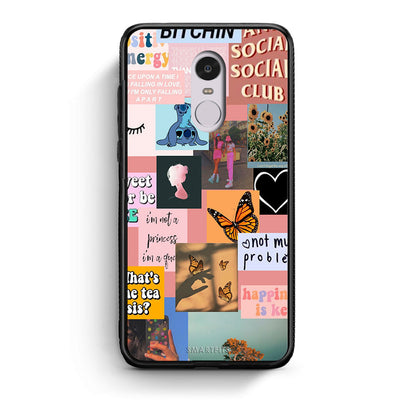 Xiaomi Redmi Note 4 / 4X Collage Bitchin Θήκη Αγίου Βαλεντίνου από τη Smartfits με σχέδιο στο πίσω μέρος και μαύρο περίβλημα | Smartphone case with colorful back and black bezels by Smartfits