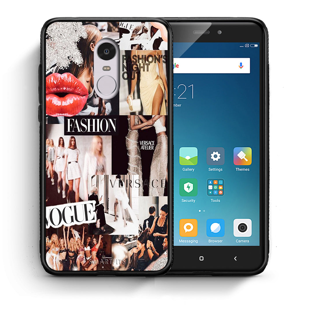 Θήκη Αγίου Βαλεντίνου Xiaomi Redmi 5 Collage Fashion από τη Smartfits με σχέδιο στο πίσω μέρος και μαύρο περίβλημα | Xiaomi Redmi 5 Collage Fashion case with colorful back and black bezels