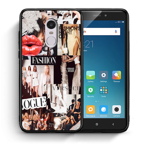 Θήκη Αγίου Βαλεντίνου Xiaomi Redmi 5 Collage Fashion από τη Smartfits με σχέδιο στο πίσω μέρος και μαύρο περίβλημα | Xiaomi Redmi 5 Collage Fashion case with colorful back and black bezels