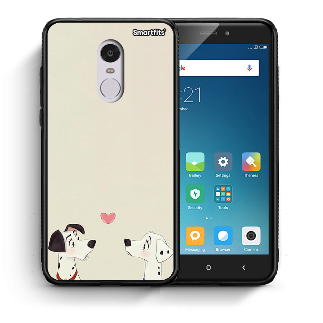 Θήκη Xiaomi Redmi Note 4/4X Dalmatians Love από τη Smartfits με σχέδιο στο πίσω μέρος και μαύρο περίβλημα | Xiaomi Redmi Note 4/4X Dalmatians Love case with colorful back and black bezels