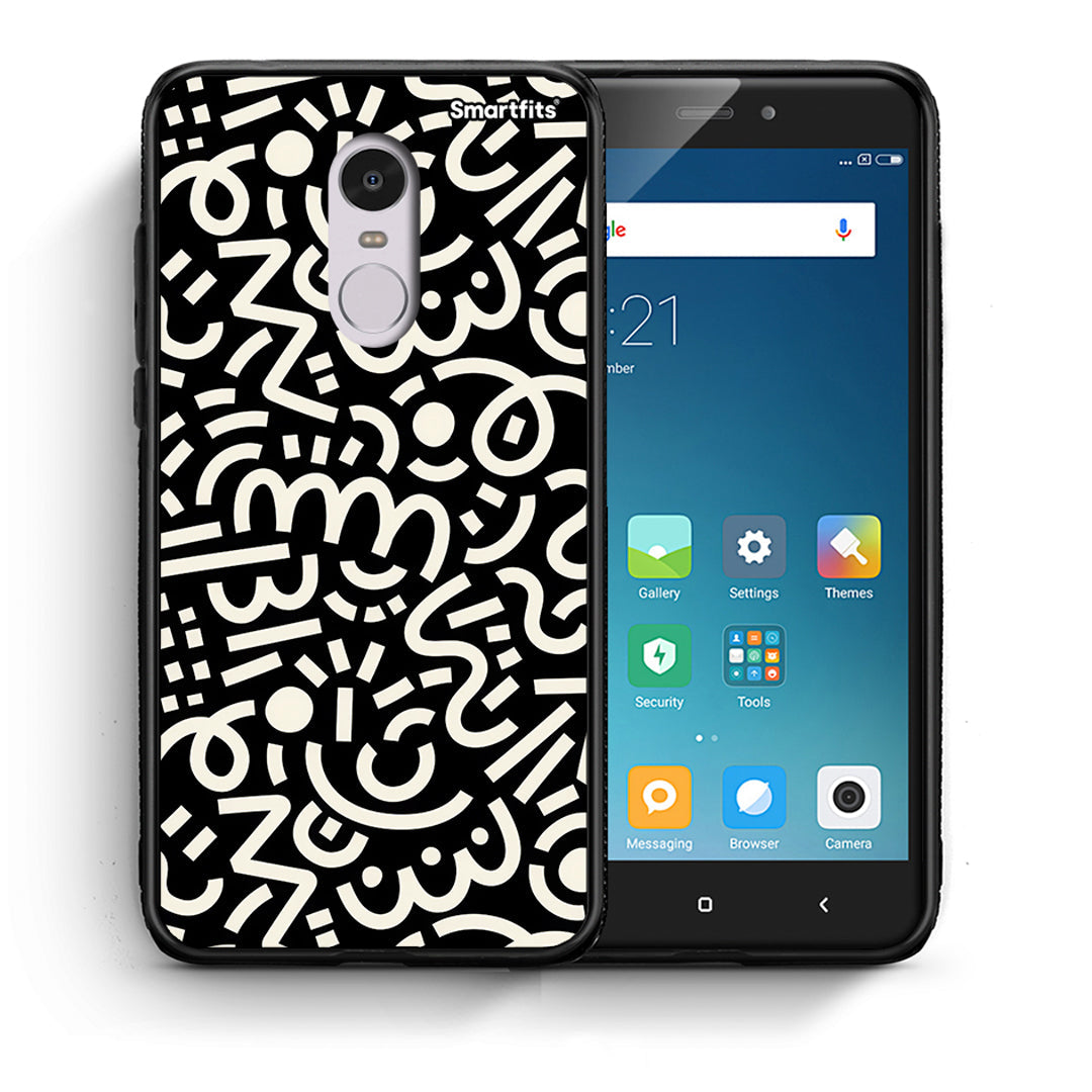 Θήκη Xiaomi Redmi Note 4 / 4X Doodle Art από τη Smartfits με σχέδιο στο πίσω μέρος και μαύρο περίβλημα | Xiaomi Redmi Note 4 / 4X Doodle Art case with colorful back and black bezels