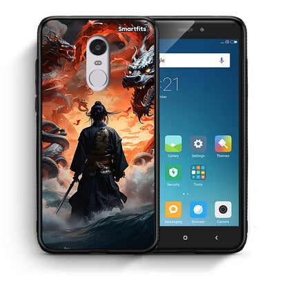 Θήκη Xiaomi Redmi Note 4/4X Dragons Fight από τη Smartfits με σχέδιο στο πίσω μέρος και μαύρο περίβλημα | Xiaomi Redmi Note 4/4X Dragons Fight case with colorful back and black bezels