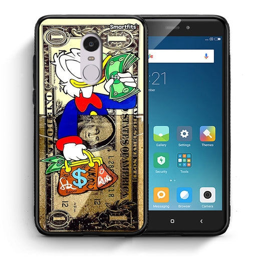 Θήκη Xiaomi Redmi Note 4 / 4X Duck Money από τη Smartfits με σχέδιο στο πίσω μέρος και μαύρο περίβλημα | Xiaomi Redmi Note 4 / 4X Duck Money case with colorful back and black bezels