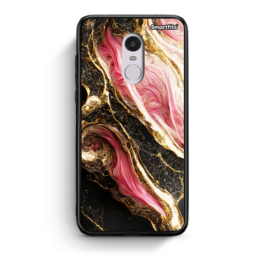 Xiaomi Redmi Note 4/4X Glamorous Pink Marble θήκη από τη Smartfits με σχέδιο στο πίσω μέρος και μαύρο περίβλημα | Smartphone case with colorful back and black bezels by Smartfits