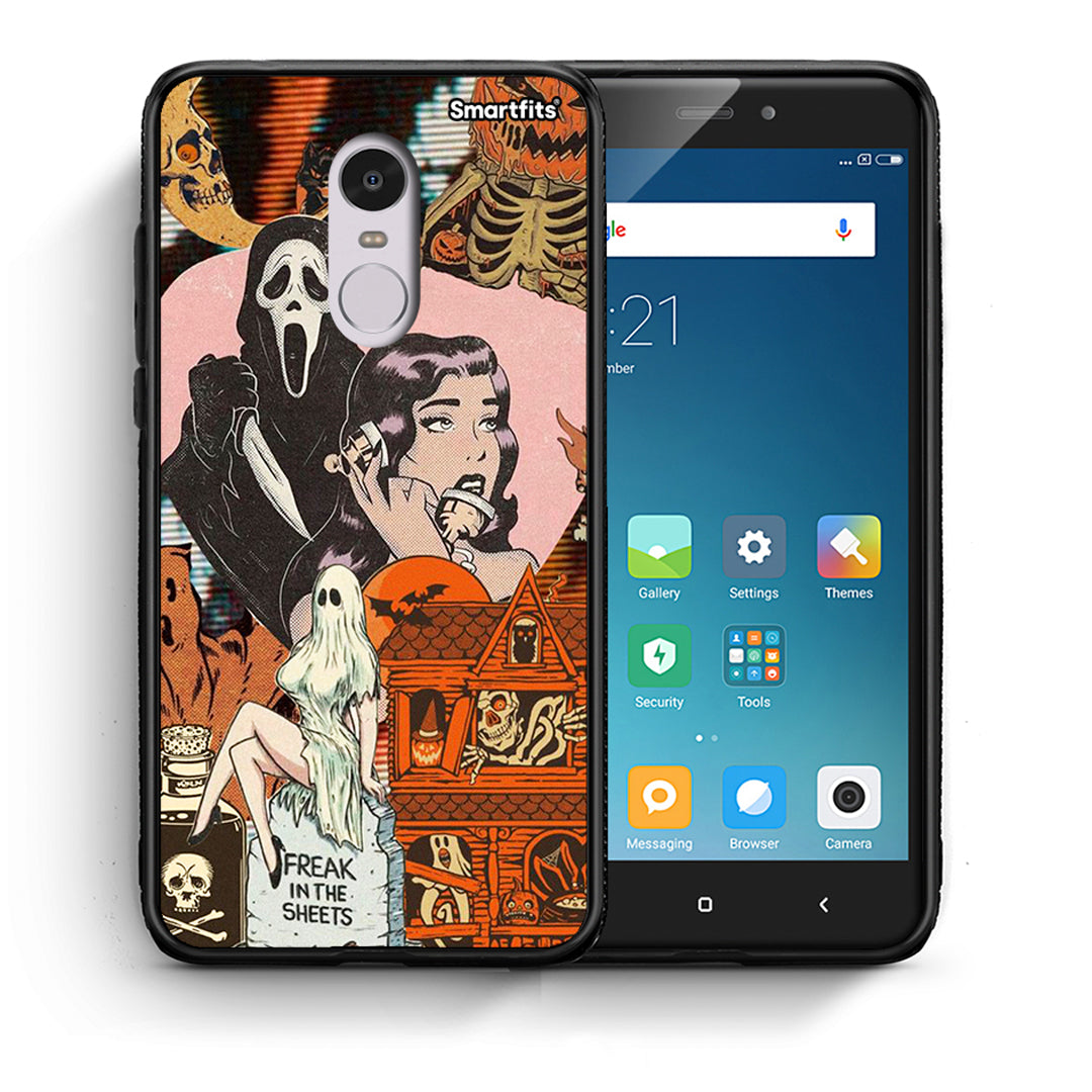 Θήκη Xiaomi Redmi Note 4 / 4X Halloween Collage από τη Smartfits με σχέδιο στο πίσω μέρος και μαύρο περίβλημα | Xiaomi Redmi Note 4 / 4X Halloween Collage case with colorful back and black bezels