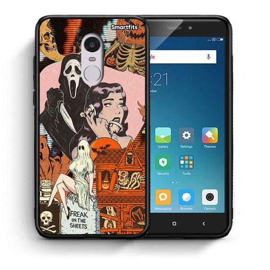 Θήκη Xiaomi Redmi Note 4 / 4X Halloween Collage από τη Smartfits με σχέδιο στο πίσω μέρος και μαύρο περίβλημα | Xiaomi Redmi Note 4 / 4X Halloween Collage case with colorful back and black bezels