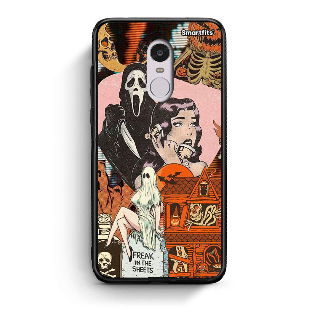 Xiaomi Redmi Note 4 / 4X Halloween Collage Θήκη από τη Smartfits με σχέδιο στο πίσω μέρος και μαύρο περίβλημα | Smartphone case with colorful back and black bezels by Smartfits