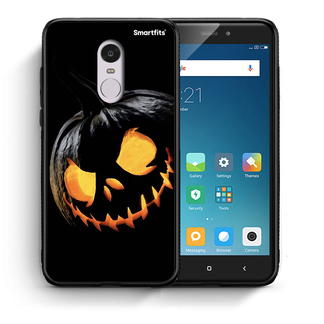 Θήκη Xiaomi Redmi Note 4 / 4X Halloween Scary Pumpkin από τη Smartfits με σχέδιο στο πίσω μέρος και μαύρο περίβλημα | Xiaomi Redmi Note 4 / 4X Halloween Scary Pumpkin case with colorful back and black bezels