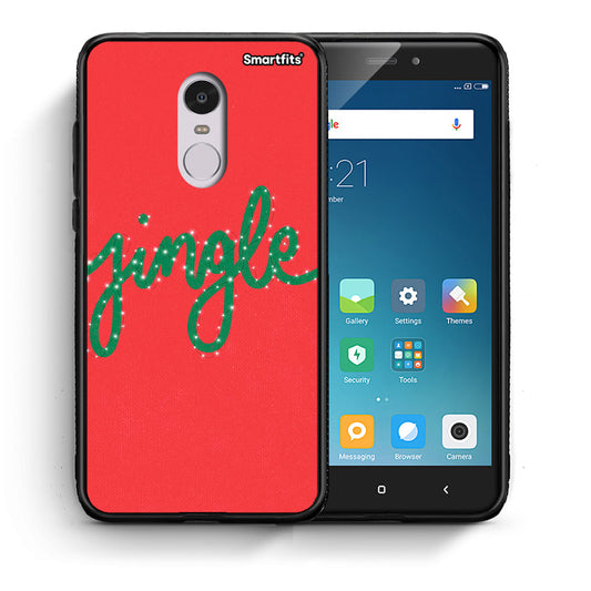 Θήκη Xiaomi Redmi Note 4/4X Jingle Xmas από τη Smartfits με σχέδιο στο πίσω μέρος και μαύρο περίβλημα | Xiaomi Redmi Note 4/4X Jingle Xmas case with colorful back and black bezels