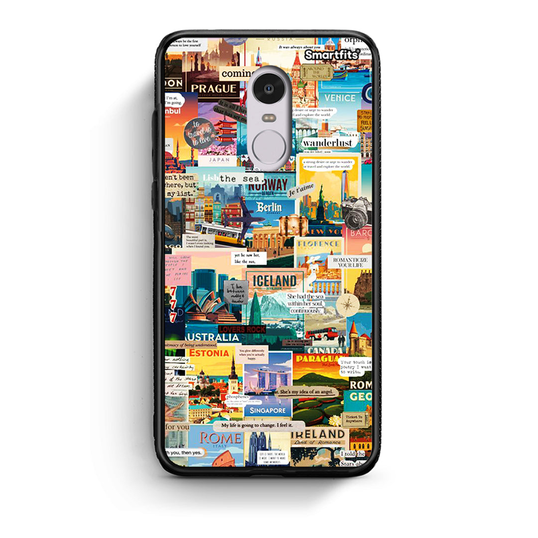 Xiaomi Redmi Note 4/4X Live To Travel θήκη από τη Smartfits με σχέδιο στο πίσω μέρος και μαύρο περίβλημα | Smartphone case with colorful back and black bezels by Smartfits