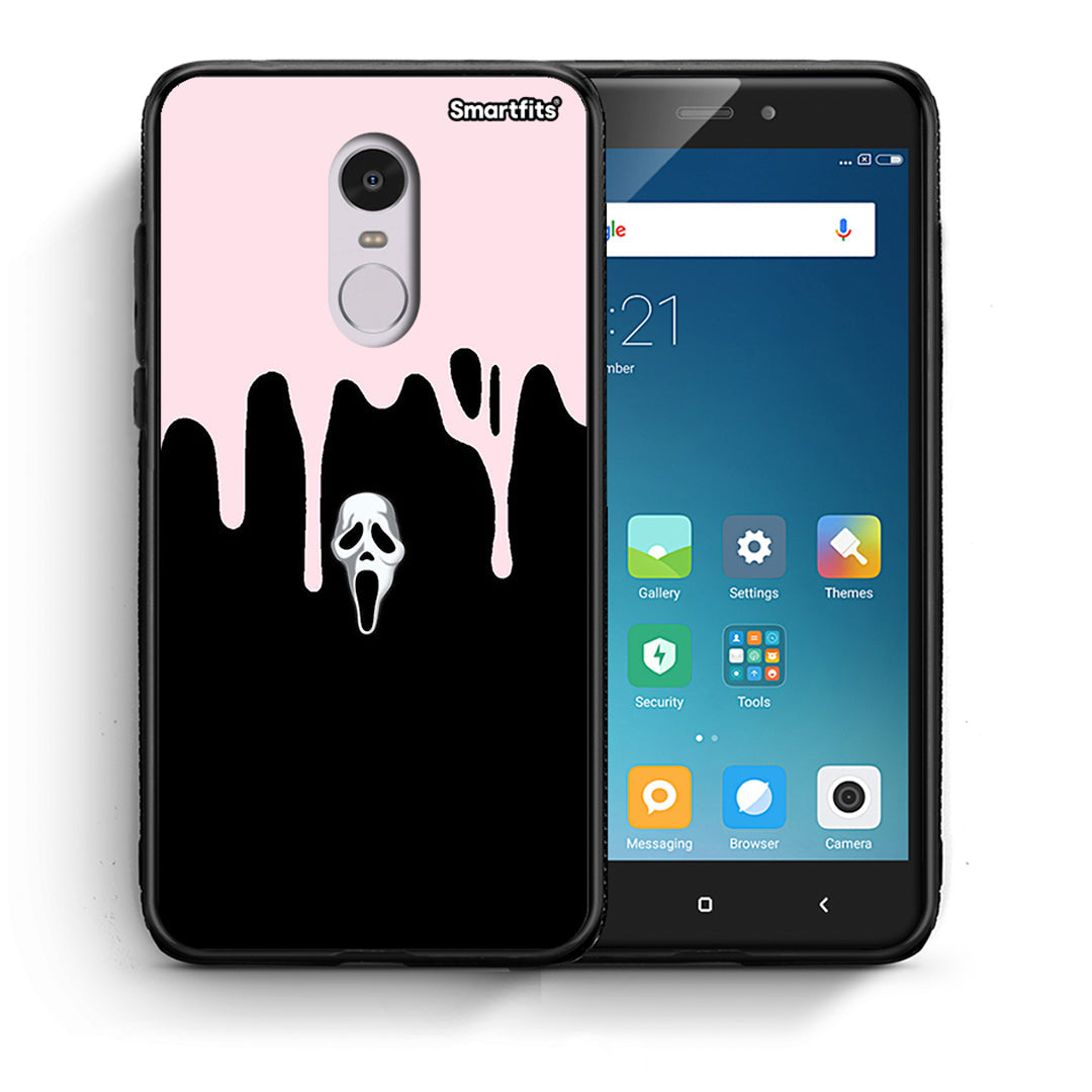 Θήκη Xiaomi Redmi Note 4 / 4X Melting Halloween Mask από τη Smartfits με σχέδιο στο πίσω μέρος και μαύρο περίβλημα | Xiaomi Redmi Note 4 / 4X Melting Halloween Mask case with colorful back and black bezels