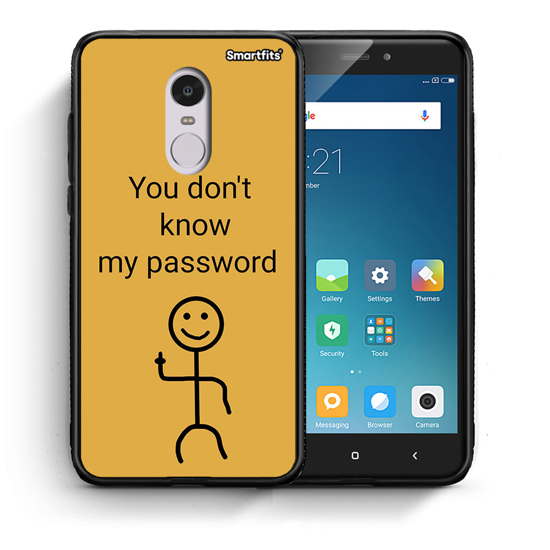 Θήκη Xiaomi Redmi 5 My Password από τη Smartfits με σχέδιο στο πίσω μέρος και μαύρο περίβλημα | Xiaomi Redmi 5 My Password case with colorful back and black bezels