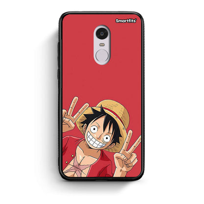 Xiaomi Redmi Note 4 / 4X Pirate Luffy Θήκη από τη Smartfits με σχέδιο στο πίσω μέρος και μαύρο περίβλημα | Smartphone case with colorful back and black bezels by Smartfits