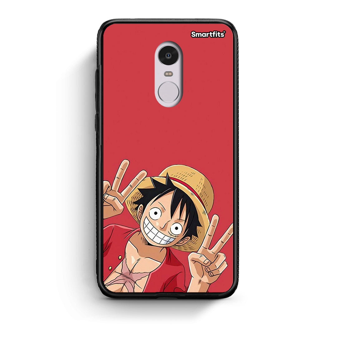 Xiaomi Redmi Note 4 / 4X Pirate Luffy Θήκη από τη Smartfits με σχέδιο στο πίσω μέρος και μαύρο περίβλημα | Smartphone case with colorful back and black bezels by Smartfits