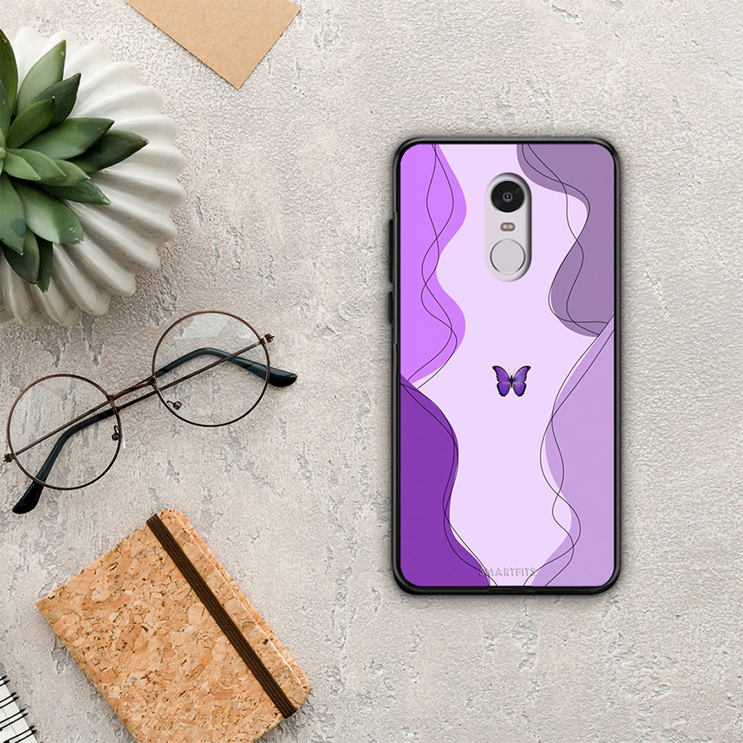 Purple Mariposa - Xiaomi Redmi Note 4 / 4X θήκη