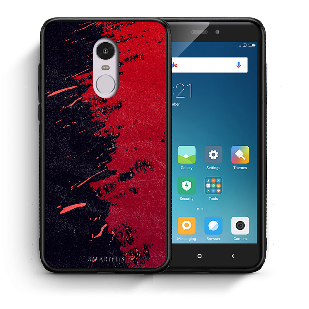 Θήκη Αγίου Βαλεντίνου Xiaomi Redmi Note 4 / 4X Red Paint από τη Smartfits με σχέδιο στο πίσω μέρος και μαύρο περίβλημα | Xiaomi Redmi Note 4 / 4X Red Paint case with colorful back and black bezels