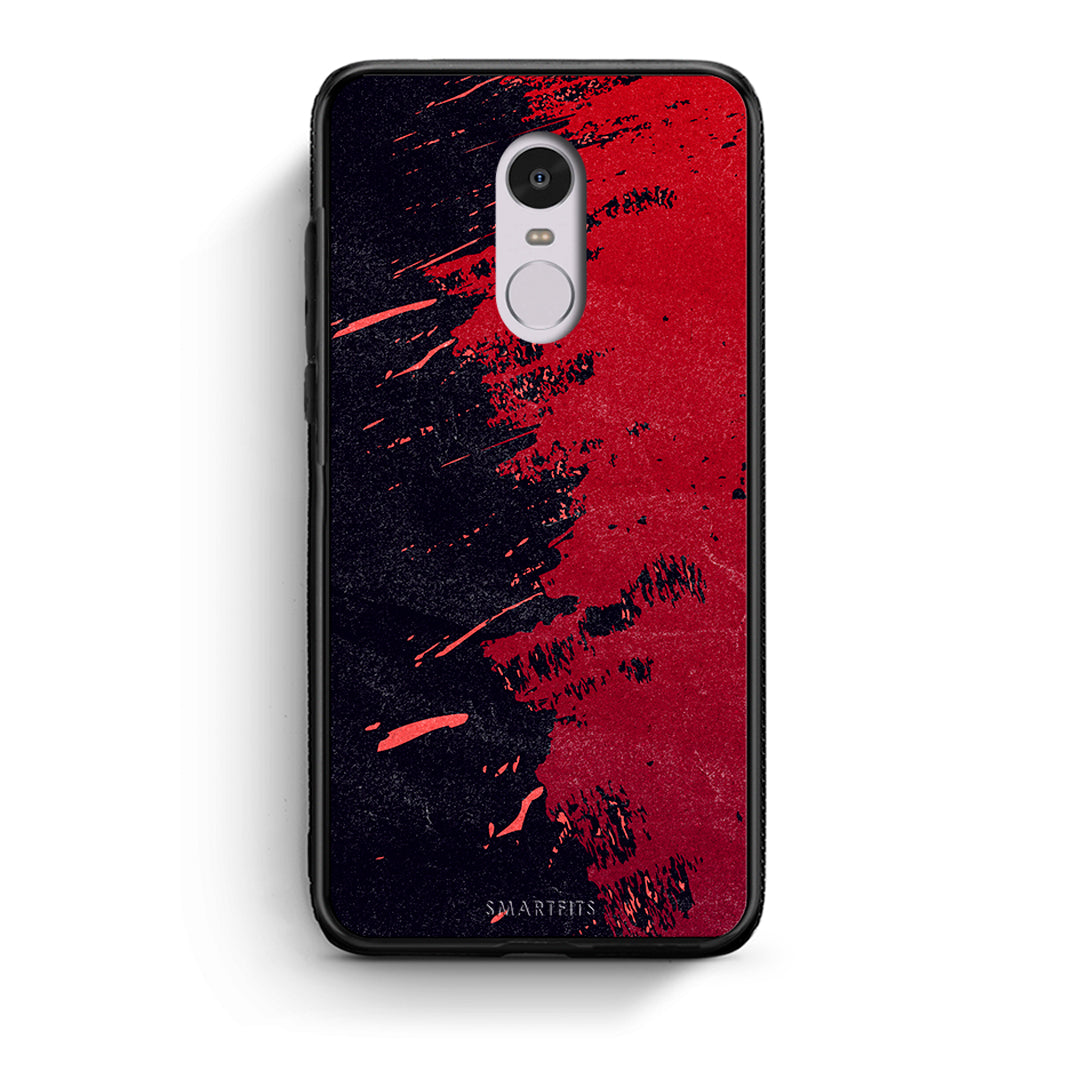 Xiaomi Redmi Note 4 / 4X Red Paint Θήκη Αγίου Βαλεντίνου από τη Smartfits με σχέδιο στο πίσω μέρος και μαύρο περίβλημα | Smartphone case with colorful back and black bezels by Smartfits