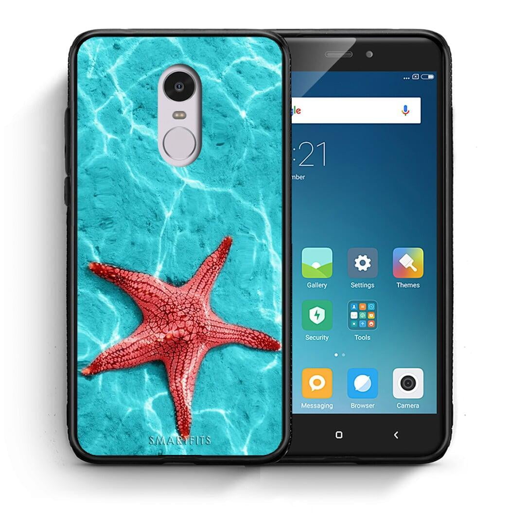 Θήκη Xiaomi Redmi Note 4 / 4X Red Starfish από τη Smartfits με σχέδιο στο πίσω μέρος και μαύρο περίβλημα | Xiaomi Redmi Note 4 / 4X Red Starfish case with colorful back and black bezels