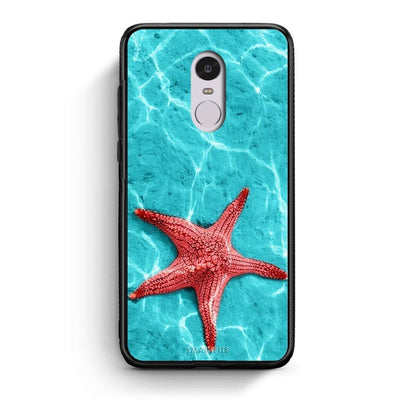 Xiaomi Redmi Note 4 / 4X Red Starfish Θήκη από τη Smartfits με σχέδιο στο πίσω μέρος και μαύρο περίβλημα | Smartphone case with colorful back and black bezels by Smartfits