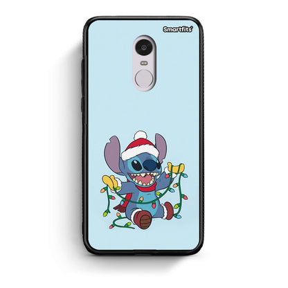 Xiaomi Redmi Note 4/4X Santa Stich θήκη από τη Smartfits με σχέδιο στο πίσω μέρος και μαύρο περίβλημα | Smartphone case with colorful back and black bezels by Smartfits