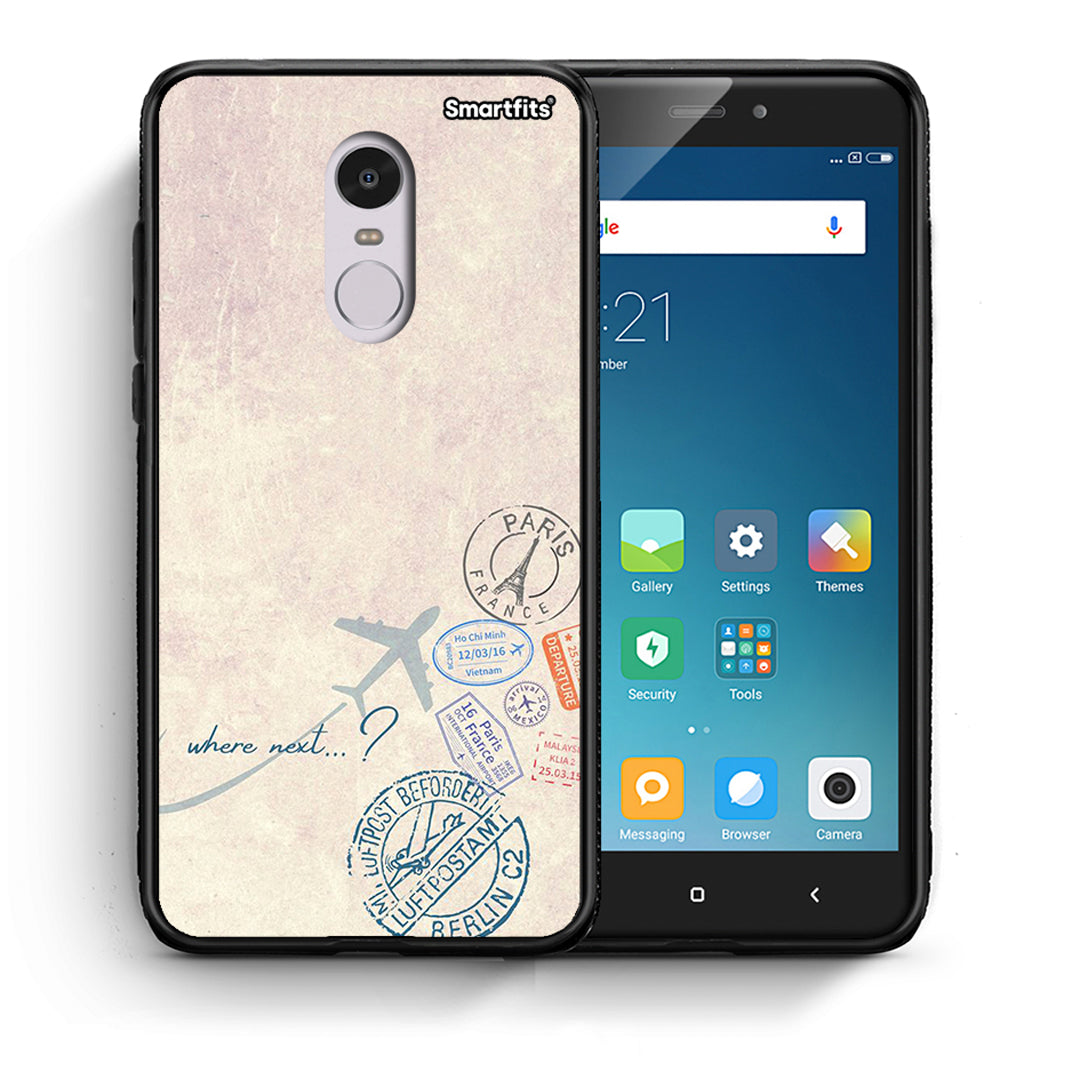 Θήκη Xiaomi Redmi 5 Where Next από τη Smartfits με σχέδιο στο πίσω μέρος και μαύρο περίβλημα | Xiaomi Redmi 5 Where Next case with colorful back and black bezels