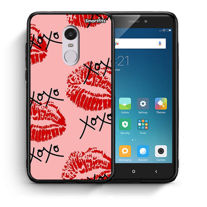 Θήκη Xiaomi Redmi Note 4/4X XOXO Lips από τη Smartfits με σχέδιο στο πίσω μέρος και μαύρο περίβλημα | Xiaomi Redmi Note 4/4X XOXO Lips case with colorful back and black bezels