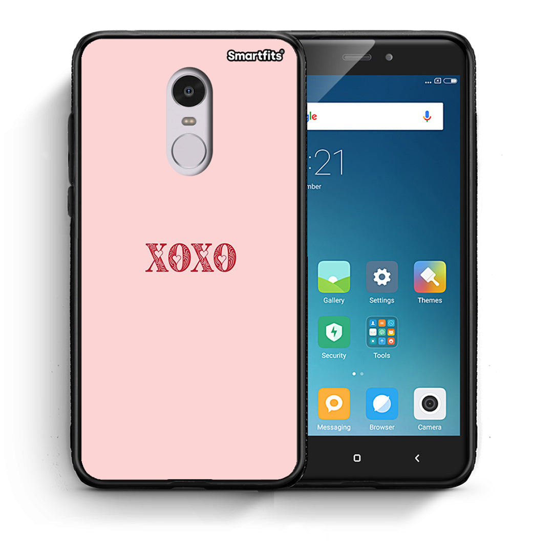 Θήκη Xiaomi Redmi Note 4/4X XOXO Love από τη Smartfits με σχέδιο στο πίσω μέρος και μαύρο περίβλημα | Xiaomi Redmi Note 4/4X XOXO Love case with colorful back and black bezels