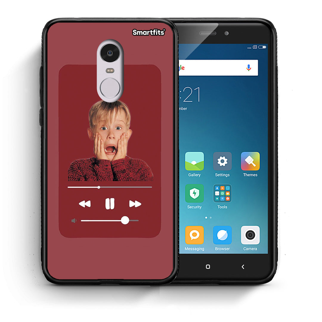 Θήκη Xiaomi Redmi Note 4/4X Xmas Alone Music από τη Smartfits με σχέδιο στο πίσω μέρος και μαύρο περίβλημα | Xiaomi Redmi Note 4/4X Xmas Alone Music case with colorful back and black bezels