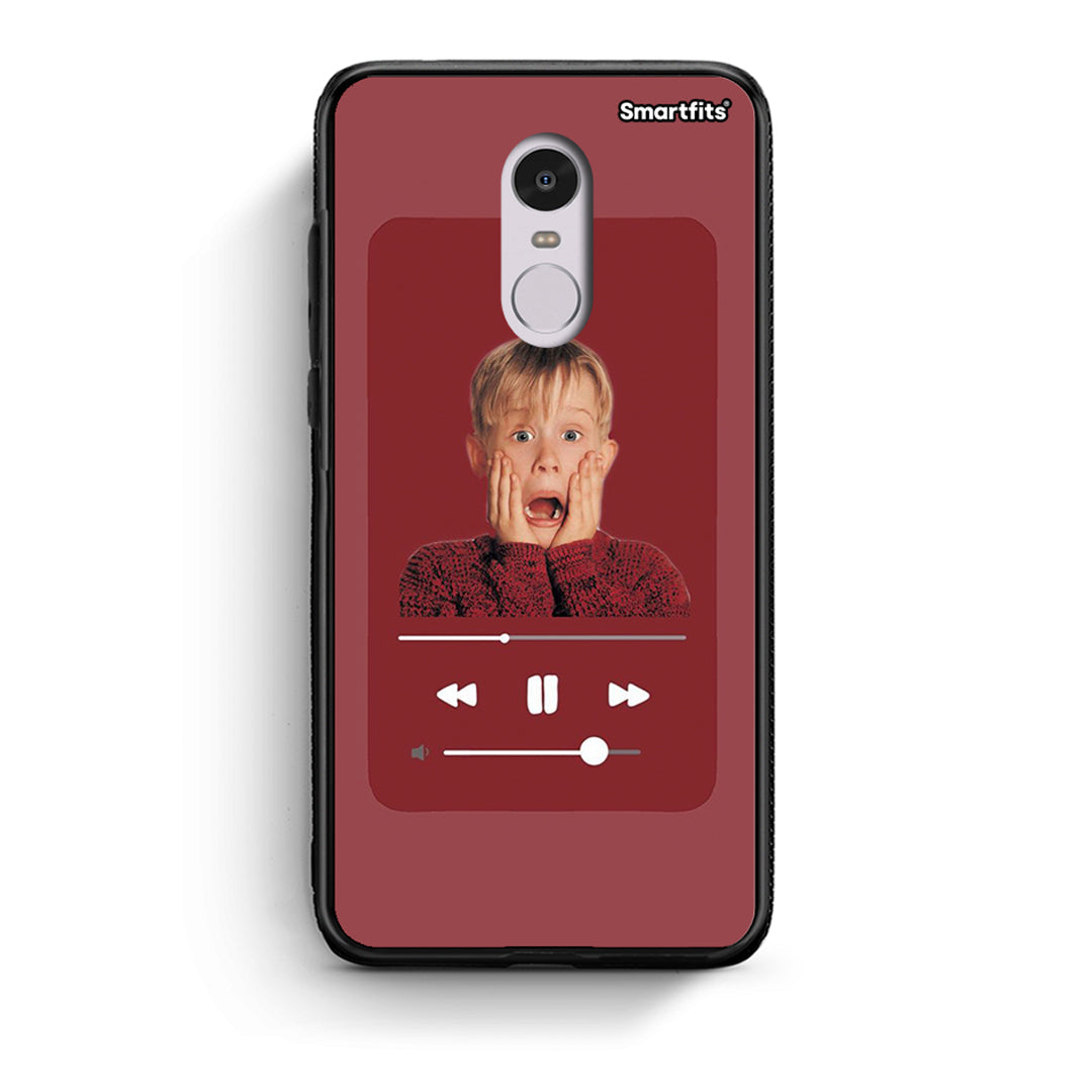 Xiaomi Redmi Note 4/4X Xmas Alone Music θήκη από τη Smartfits με σχέδιο στο πίσω μέρος και μαύρο περίβλημα | Smartphone case with colorful back and black bezels by Smartfits