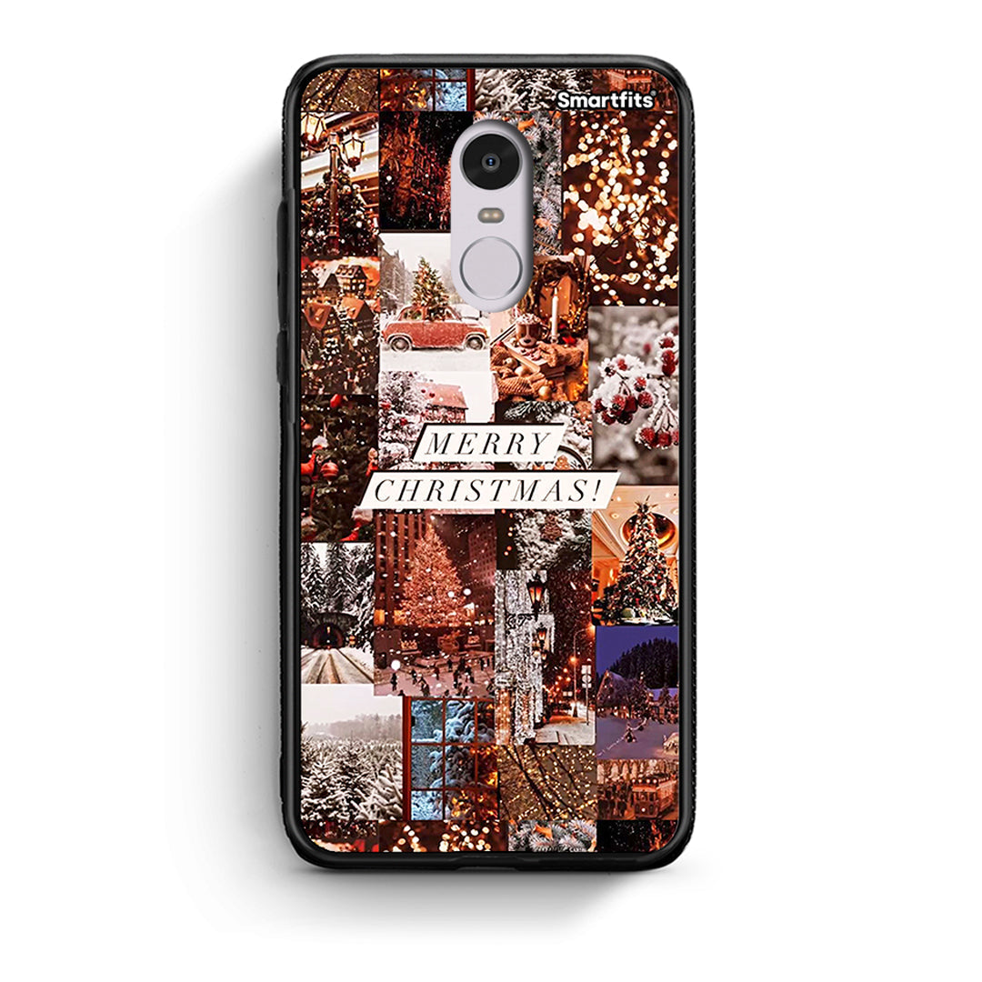 Xiaomi Redmi Note 4/4X Xmas Collage θήκη από τη Smartfits με σχέδιο στο πίσω μέρος και μαύρο περίβλημα | Smartphone case with colorful back and black bezels by Smartfits