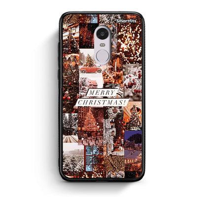 Xiaomi Redmi Note 4/4X Xmas Collage θήκη από τη Smartfits με σχέδιο στο πίσω μέρος και μαύρο περίβλημα | Smartphone case with colorful back and black bezels by Smartfits