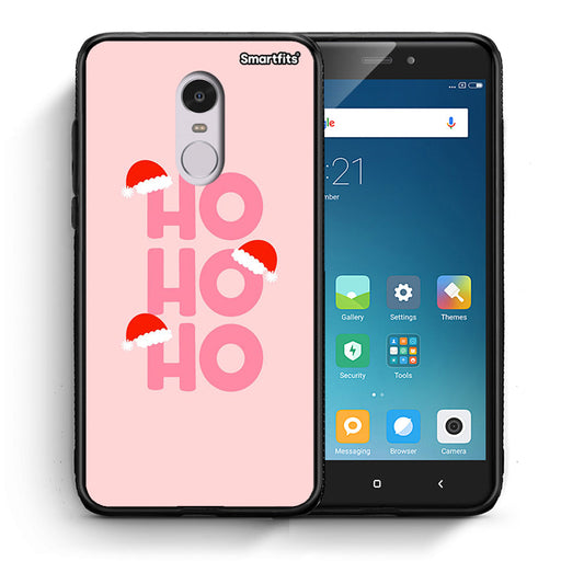 Θήκη Xiaomi Redmi Note 4/4X Xmas Ho Ho Ho από τη Smartfits με σχέδιο στο πίσω μέρος και μαύρο περίβλημα | Xiaomi Redmi Note 4/4X Xmas Ho Ho Ho case with colorful back and black bezels