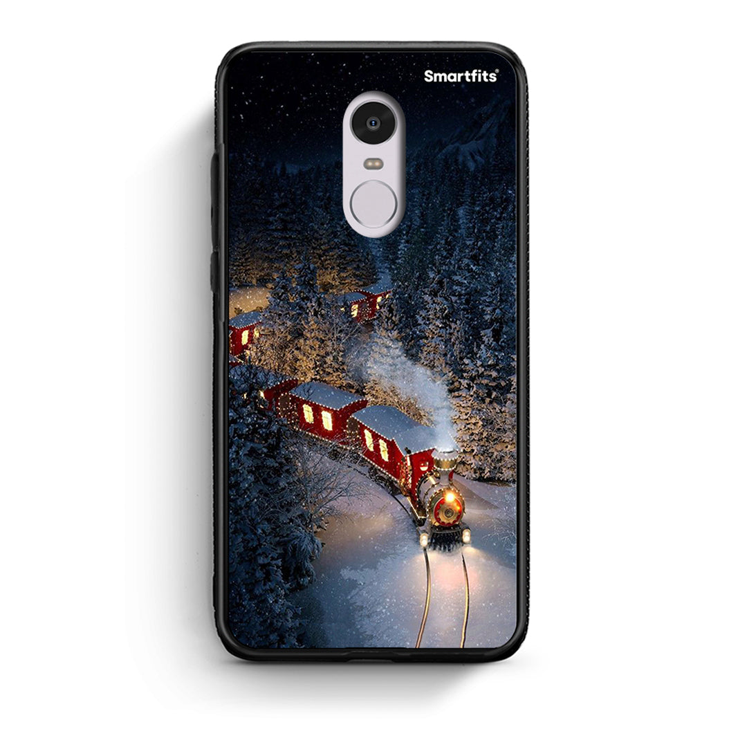 Xiaomi Redmi Note 4/4X Xmas Train θήκη από τη Smartfits με σχέδιο στο πίσω μέρος και μαύρο περίβλημα | Smartphone case with colorful back and black bezels by Smartfits