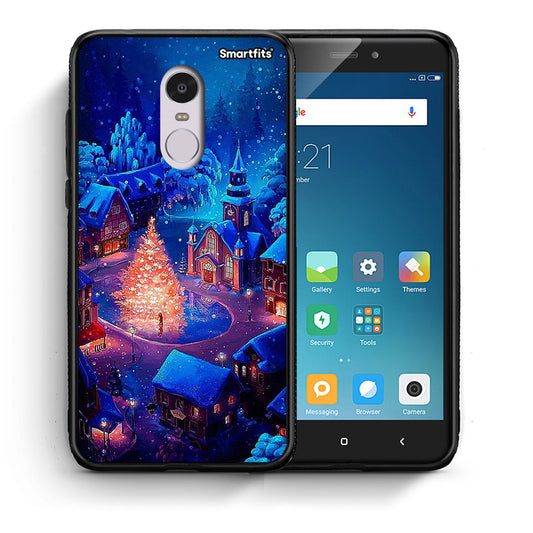 Θήκη Xiaomi Redmi Note 4/4X Xmas Village από τη Smartfits με σχέδιο στο πίσω μέρος και μαύρο περίβλημα | Xiaomi Redmi Note 4/4X Xmas Village case with colorful back and black bezels