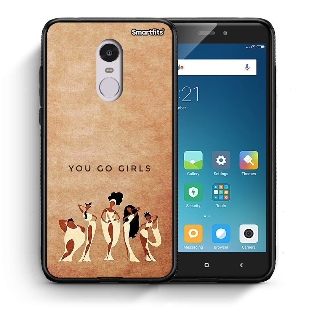 Θήκη Xiaomi Redmi Note 4/4X You Go Girl από τη Smartfits με σχέδιο στο πίσω μέρος και μαύρο περίβλημα | Xiaomi Redmi Note 4/4X You Go Girl case with colorful back and black bezels