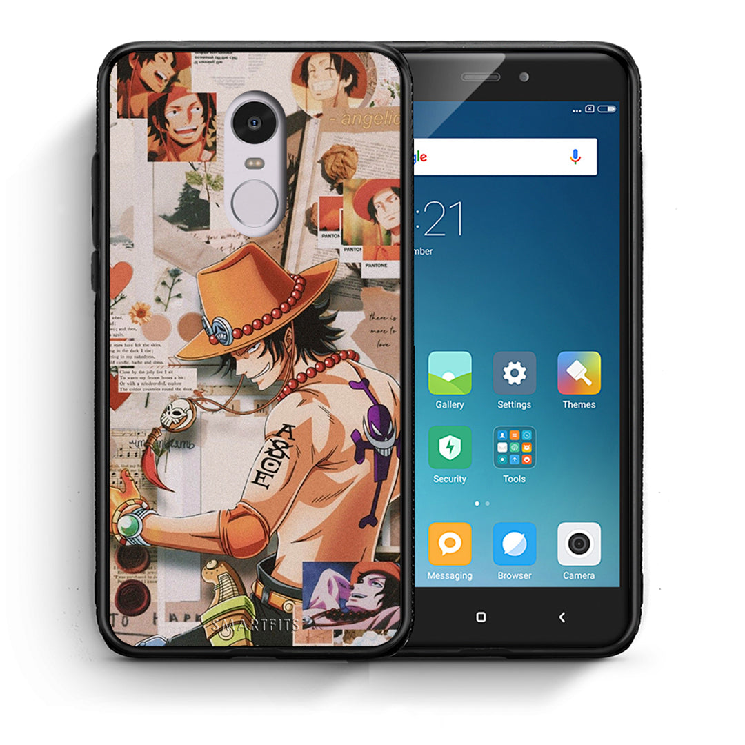 Θήκη Xiaomi Redmi Note 4/4X Anime Collage από τη Smartfits με σχέδιο στο πίσω μέρος και μαύρο περίβλημα | Xiaomi Redmi Note 4/4X Anime Collage case with colorful back and black bezels