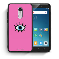 Thumbnail for Θήκη Xiaomi Redmi Note 4/4X Blue Eye Pink από τη Smartfits με σχέδιο στο πίσω μέρος και μαύρο περίβλημα | Xiaomi Redmi Note 4/4X Blue Eye Pink case with colorful back and black bezels