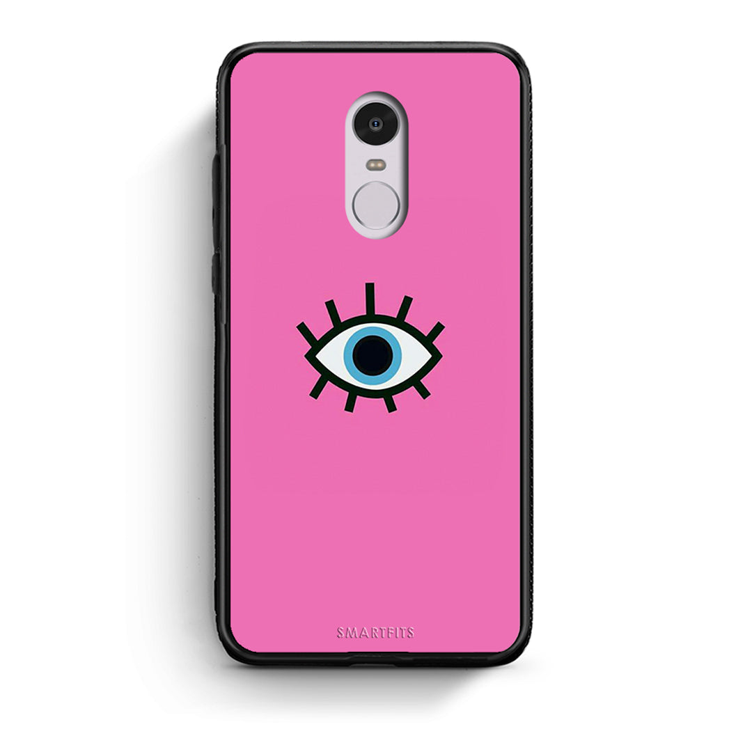 Xiaomi Redmi Note 4/4X Blue Eye Pink θήκη από τη Smartfits με σχέδιο στο πίσω μέρος και μαύρο περίβλημα | Smartphone case with colorful back and black bezels by Smartfits