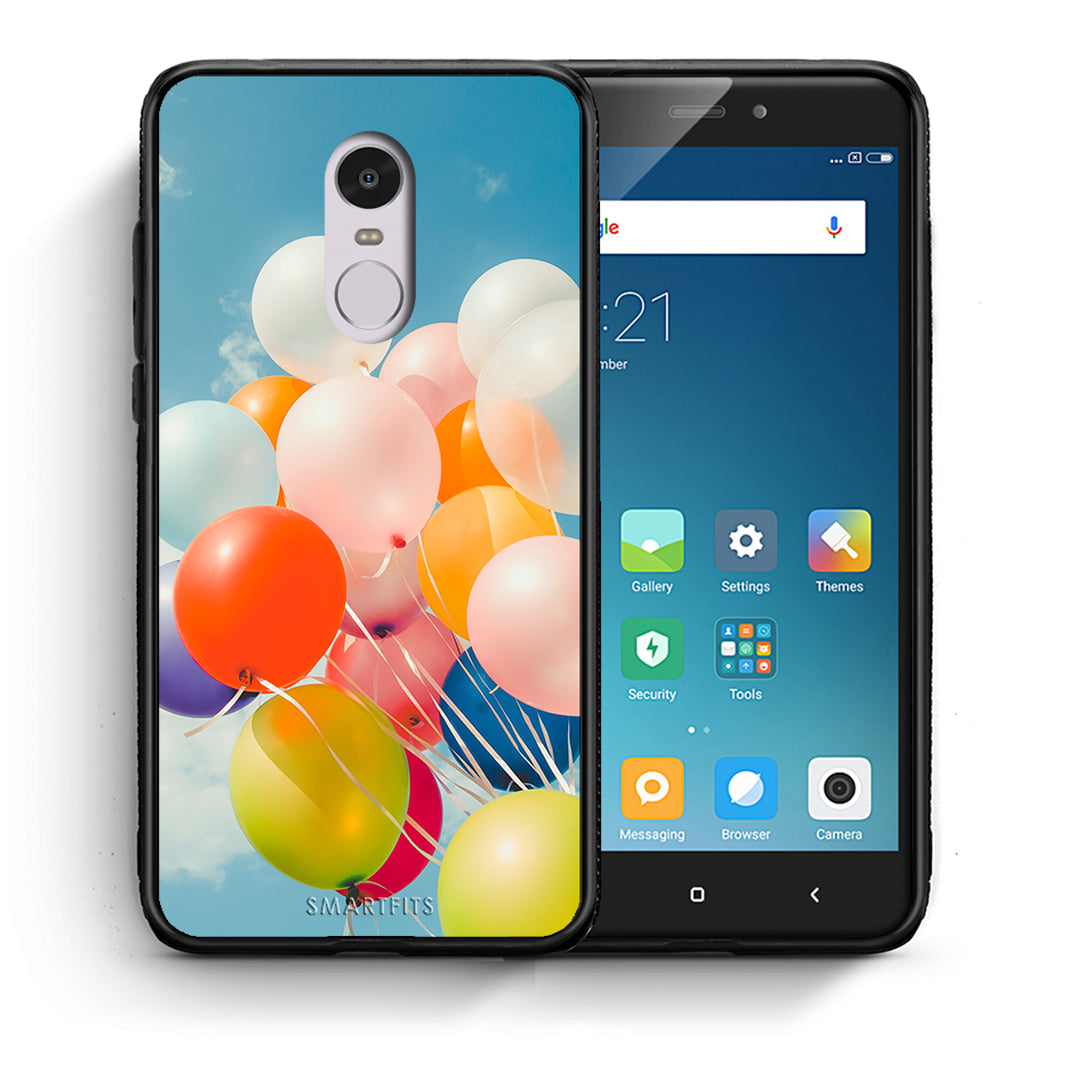 Θήκη Xiaomi Redmi Note 4/4X Colorful Balloons από τη Smartfits με σχέδιο στο πίσω μέρος και μαύρο περίβλημα | Xiaomi Redmi Note 4/4X Colorful Balloons case with colorful back and black bezels