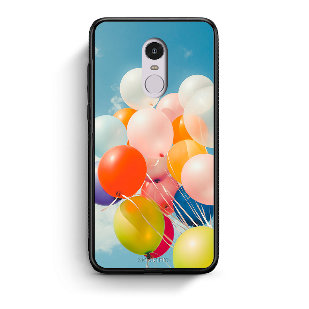 Xiaomi Redmi Note 4/4X Colorful Balloons θήκη από τη Smartfits με σχέδιο στο πίσω μέρος και μαύρο περίβλημα | Smartphone case with colorful back and black bezels by Smartfits