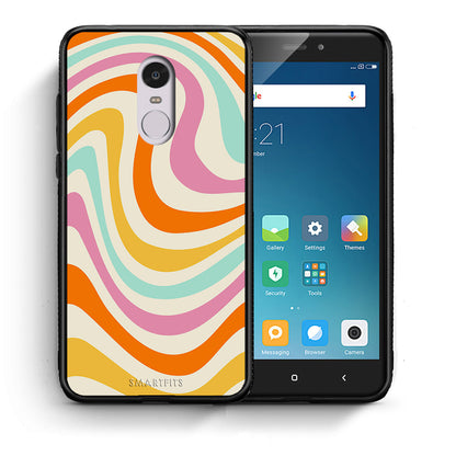 Θήκη Xiaomi Redmi Note 4/4X Colourful Waves από τη Smartfits με σχέδιο στο πίσω μέρος και μαύρο περίβλημα | Xiaomi Redmi Note 4/4X Colourful Waves case with colorful back and black bezels
