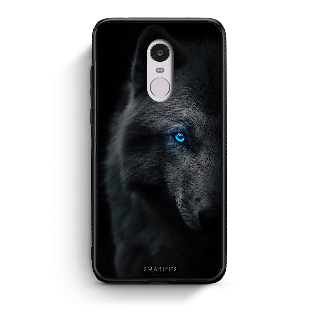 Xiaomi Redmi Note 4/4X Dark Wolf θήκη από τη Smartfits με σχέδιο στο πίσω μέρος και μαύρο περίβλημα | Smartphone case with colorful back and black bezels by Smartfits