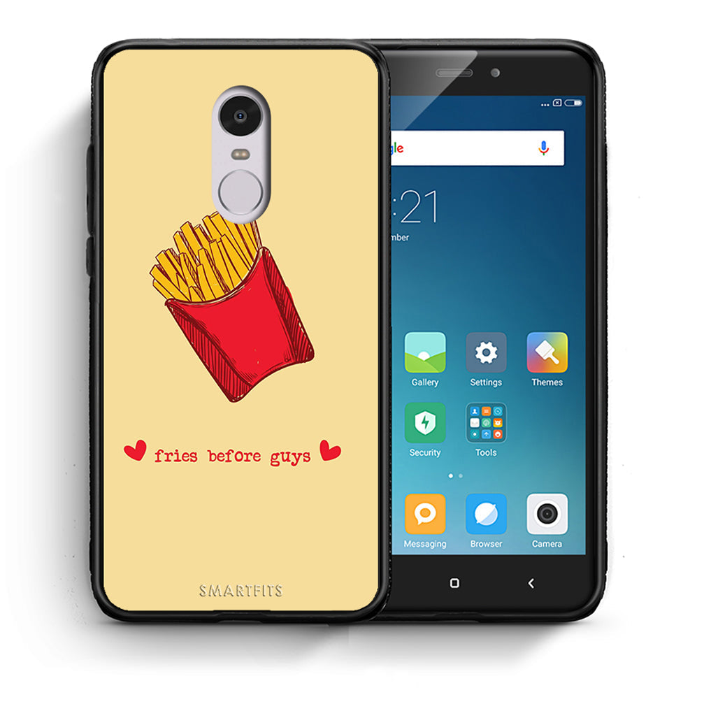 Θήκη Αγίου Βαλεντίνου Xiaomi Redmi 5 Fries Before Guys από τη Smartfits με σχέδιο στο πίσω μέρος και μαύρο περίβλημα | Xiaomi Redmi 5 Fries Before Guys case with colorful back and black bezels