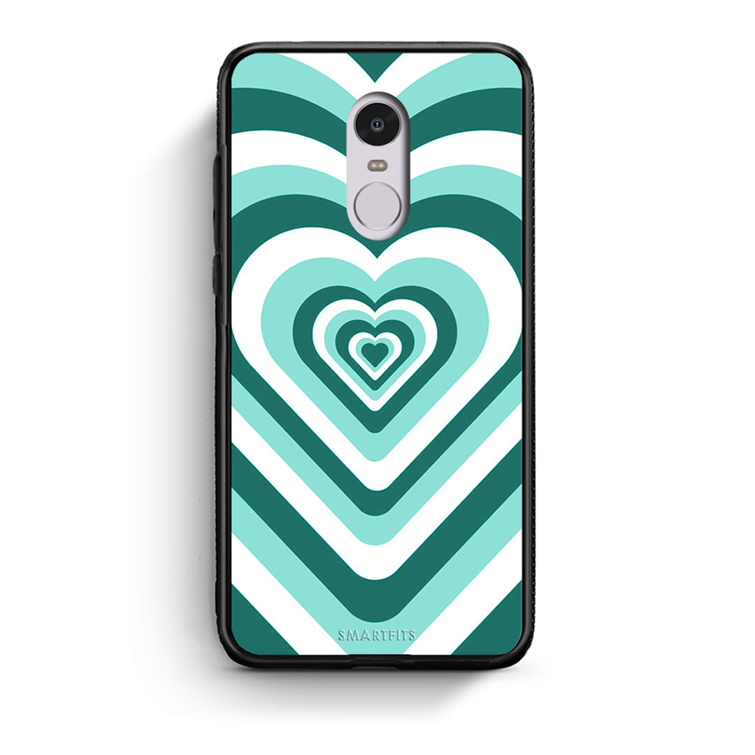 Xiaomi Redmi Note 4/4X Green Hearts θήκη από τη Smartfits με σχέδιο στο πίσω μέρος και μαύρο περίβλημα | Smartphone case with colorful back and black bezels by Smartfits