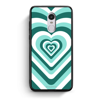 Xiaomi Redmi Note 4/4X Green Hearts θήκη από τη Smartfits με σχέδιο στο πίσω μέρος και μαύρο περίβλημα | Smartphone case with colorful back and black bezels by Smartfits